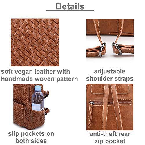 Women Backpack Purse Woven