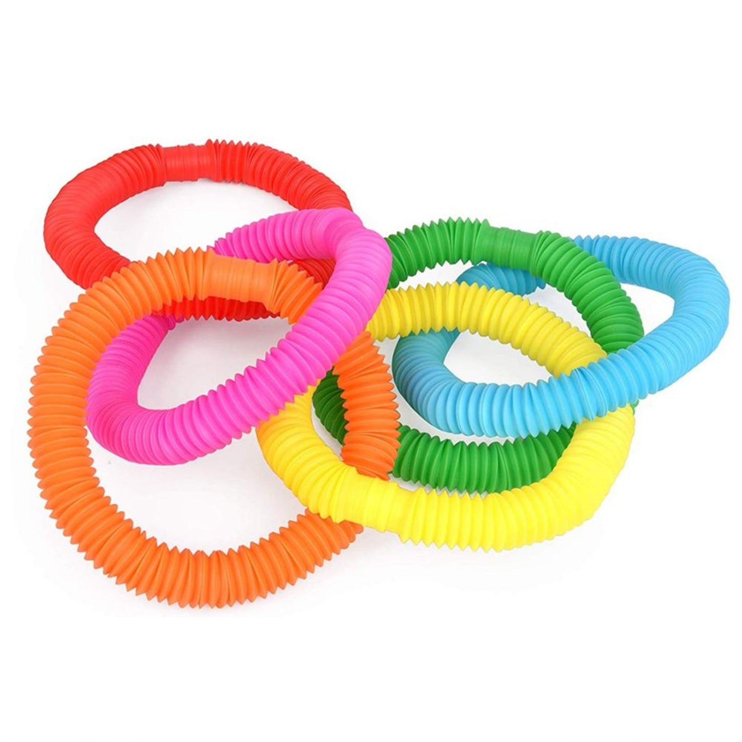 6 Pack Colorful Fidget Pop Tube 27 inches
