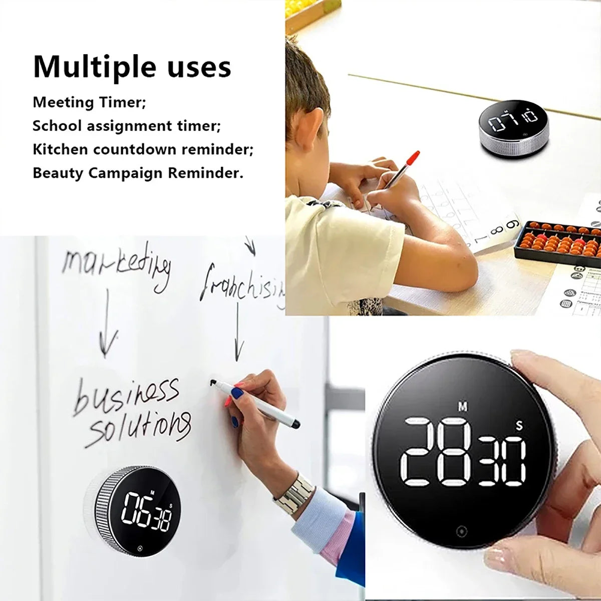 Magnetic Kitchen Timer Digital Timer Manual Countdown