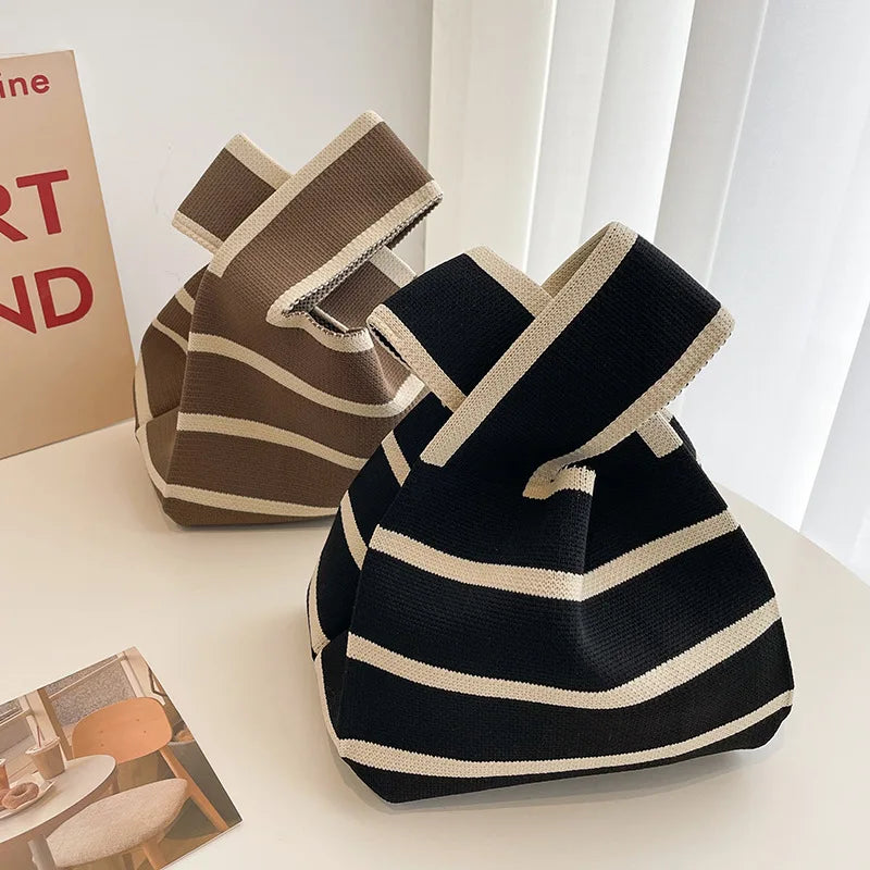 Knit Handbag Mini Knot Wrist Bag