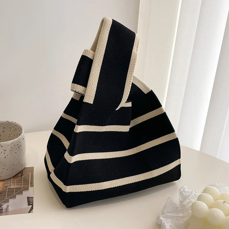 Knit Handbag Mini Knot Wrist Bag
