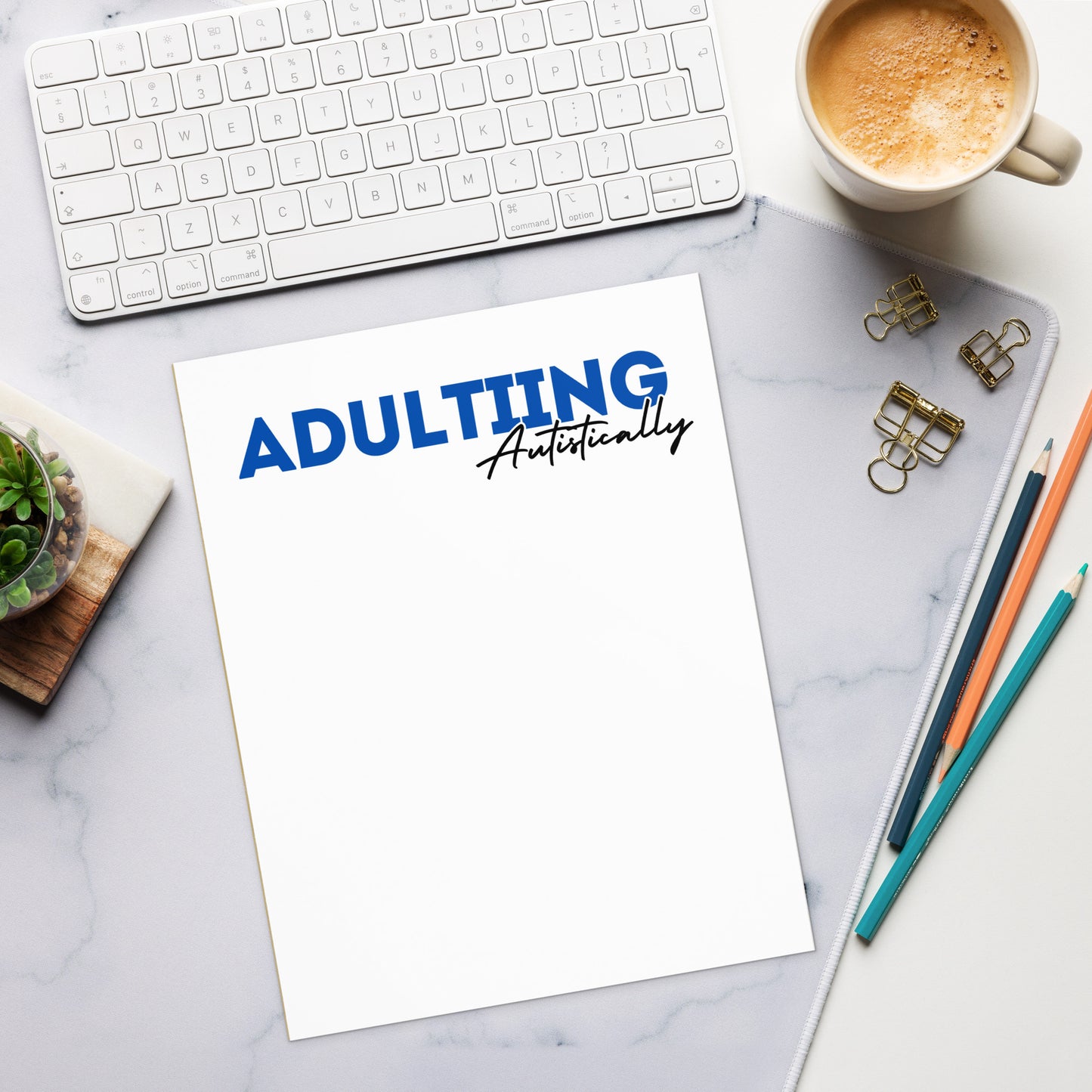 Adulting autistically pad- Blue