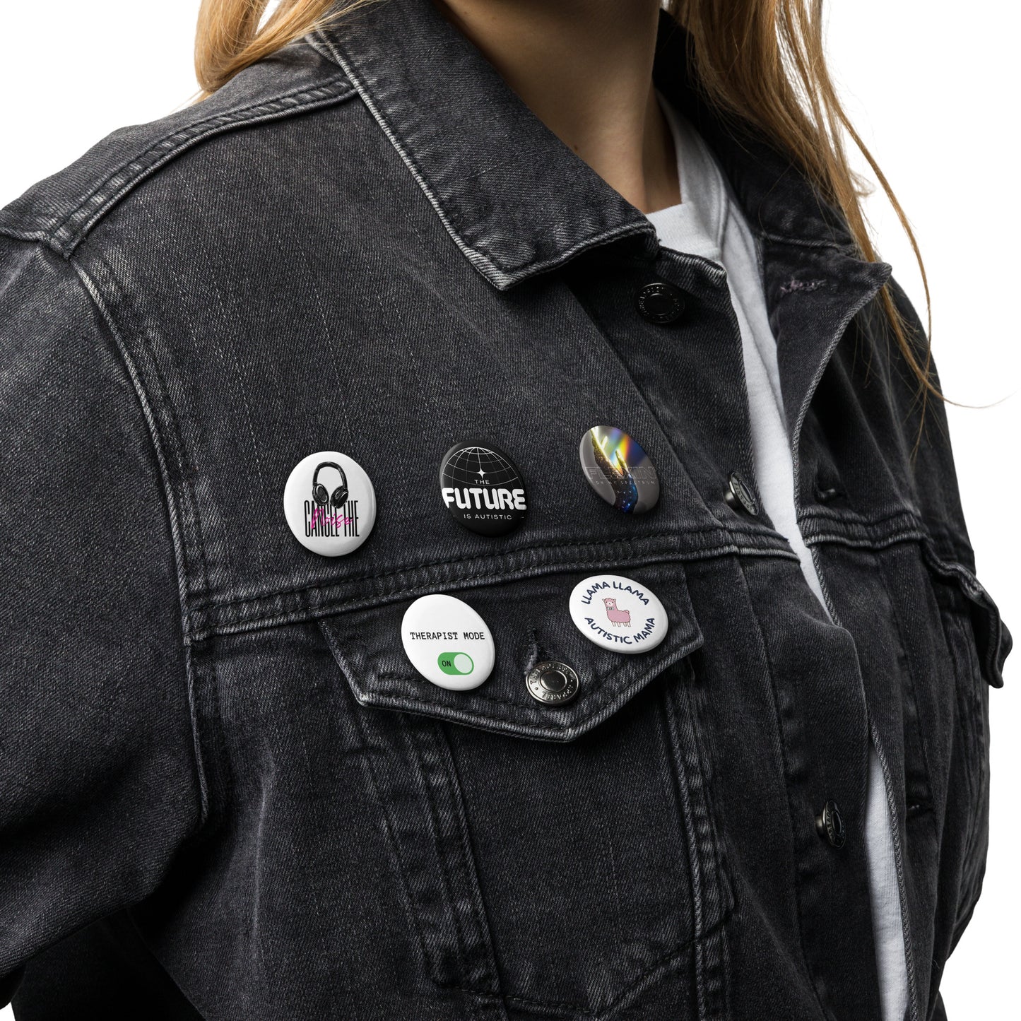 Set of pin buttons