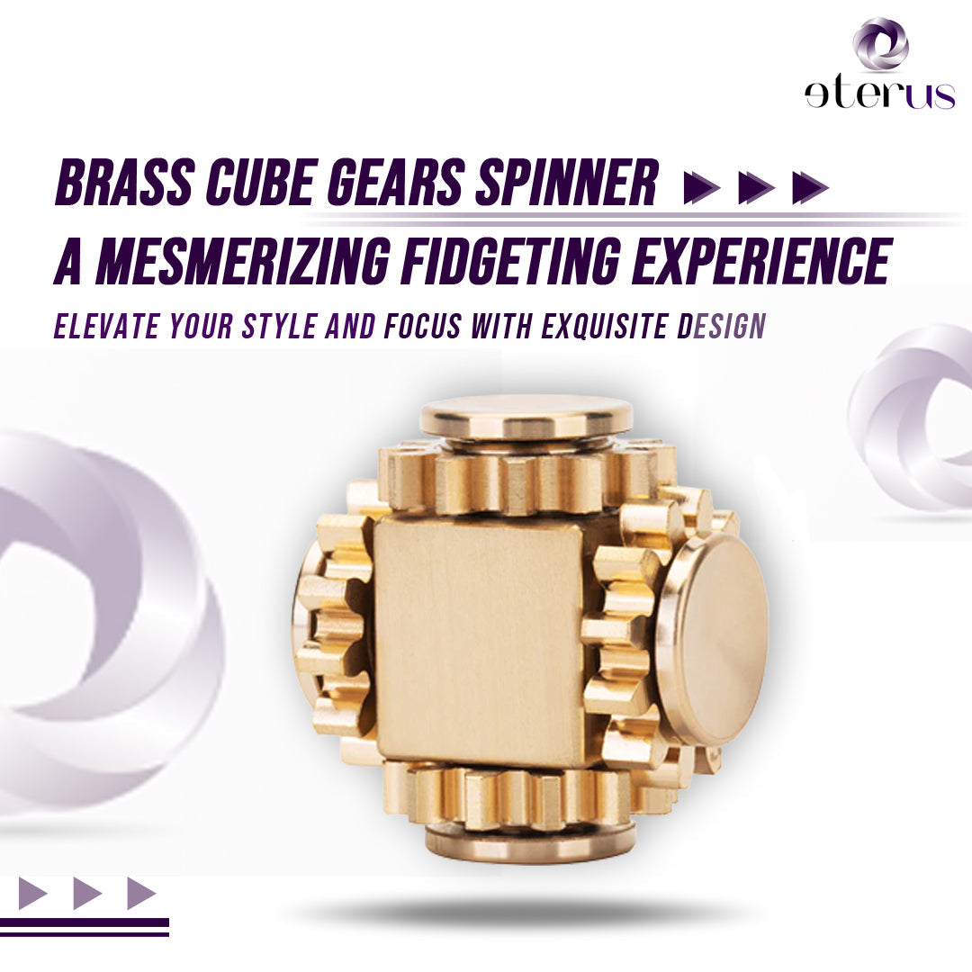 Brass Cube Gears High Quality Figet Spinner Toy