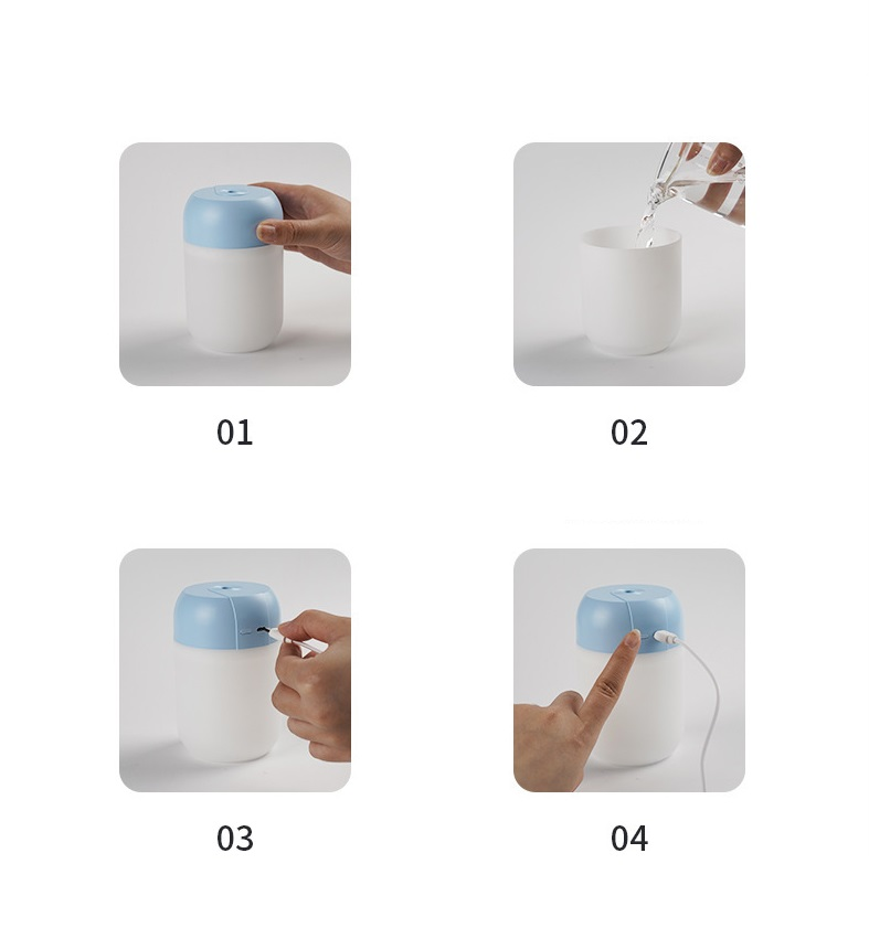 Mini Portable Ultrasonic Air Humidifer Aroma Essential Oil Diffuser