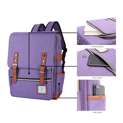 Slim Backpack Fits 15-inch Laptop-Purple